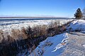 Vue hivernale du fleuve Saint-Laurent depuis le village