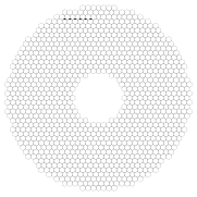 Diagram of the 40m-class ELT primary mirror.