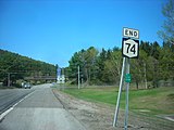 Western terminus of SR 74