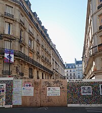 La rue de Trévise bloquée en janvier 2020, un an après l'explosion.