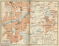 Map of Hyderabad, 1911 showing a rough outline of the wall and some gates