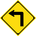 Sharp curve to the left