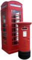 Image 46The red telephone box and Royal Mail red post box appear throughout the UK. (from Culture of the United Kingdom)