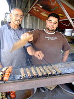 Kebab stand in Ramallah