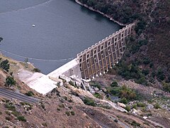 Aerial view of Lake Hodges Dam