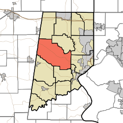 Location of Manchester Township in Dearborn County