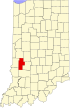 State map highlighting Clay County