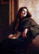 "Niña del gato" de Pedro Lira.