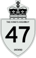 King's Highway 47 marker