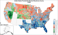 Map of presidential election results by county