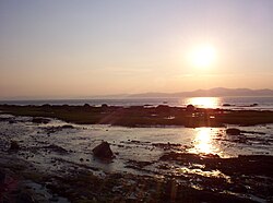 Sunset on St Lawrence River in Rivière-Ouelle