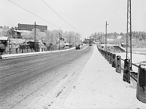 Södertäljevägen vid Midsommarkransen 1940.