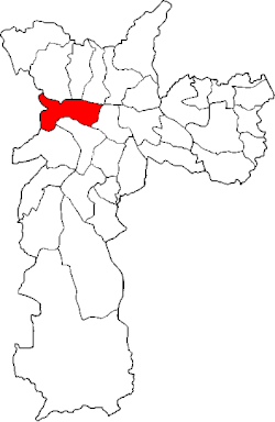 Location of the Subprefecture of Lapa in São Paulo