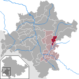 Läget för kommunen Schwarza i Landkreis Schmalkalden-Meiningen