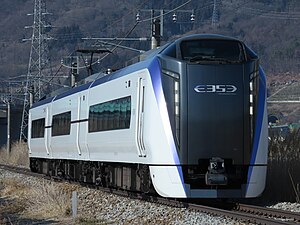 E353系による特急「信州」 （2024年3月 稲荷山駅 - 篠ノ井駅）