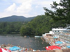 Lago de agua salada en Sovata (Szováta)