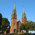 Northeasterly view of St. Francis Xavier Church from St. Peter St.