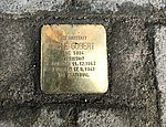 Stolperstein de René Gobert (1894-1943), au no 856 de la chaussée de Waterloo à Uccle.