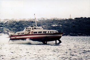 Sydney's first hydrofoil, the 72 seat Manly was introduced on the Manly run in 1965. Travel time to Manly is reduced from 30 minutes to 15 minutes for those willing to pay the higher fare.