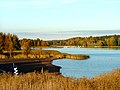 Autumnal view on Vartiokylänlahti bay