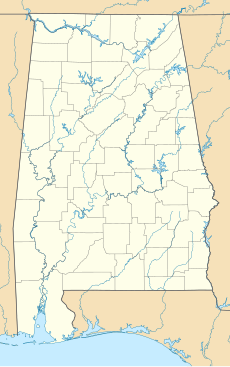 Carte des aéroports en Alabama