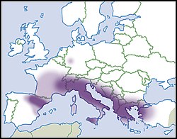 Distribución de Unio mancus.