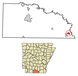 Location of Felsenthal in Union County, Arkansas.