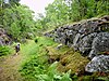 Stenmuren längs Värmdölinjen