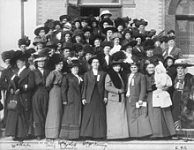 Convenção da Woman's Christian Temperance Union em Calgary, Alberta, em outubro de 1911