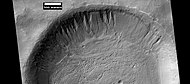 Gullies in crater on rim of unnamed crater within Newton crater, as seen by HiRISE