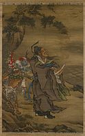 Zhong Kui the Demon Queller with Five Bats from the Ming dynasty.