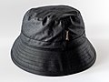 Black Barbour bucket hat.