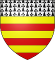 Blason : Famille de Clermont- Lodève : Fascé d'or et de gueules de six pièces et un chef d'hermine.