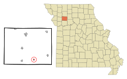 Location of Cowgill, Missouri