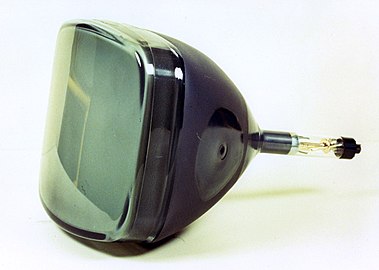 A monochrome CRT with 90° deflection
