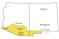 Image 13The Gadsden Purchase (shown with present-day state boundaries and cities) (from History of Arizona)