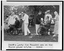 An image of a Party at the White house for disabled men as a form of inclusive social engagement