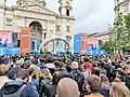 Jordan Peterson in front of St. Stephan Cathedral, Central Europe