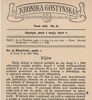 One of his articles published in the Kronika Gostyńska, 1937