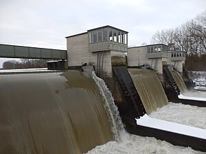 Wasserkraftwerk am Lech bei Rain