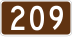 Route 209 marker