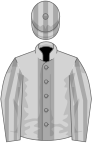 Light grey, dark grey stripe, dark grey stripes on sleeves and cap