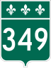 Route 349 marker