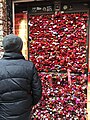 Love locket wall beneath the balcony, Verona
