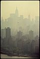 Image 22A 1973 photo of New York City skyscrapers in smog (from History of New York City (1946–1977))
