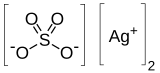 Skeletal formula of silver sulfate