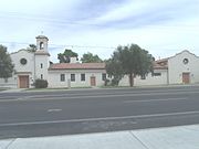The South Mountain Community Church was built 1944 and is located 717 E Southern Avenue. It was listed in the Phoenix Historic Property Register in July 1993.