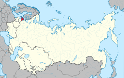 Location of Estonia (red) within the Soviet Union