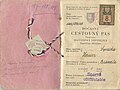 Temporary Slovak passport issued in 1940 to a Jewish refugee family