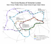 Map of the Circle Routes of Victorian London showing the Latimer Rd link